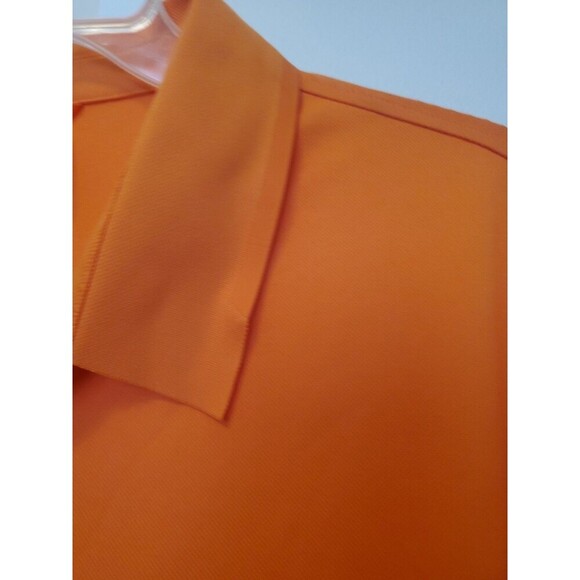 KLVN Golf Tech Polo Shirt Men's Size XL Orange Collared Front Pocket Snap Button - Picture 9 of 14